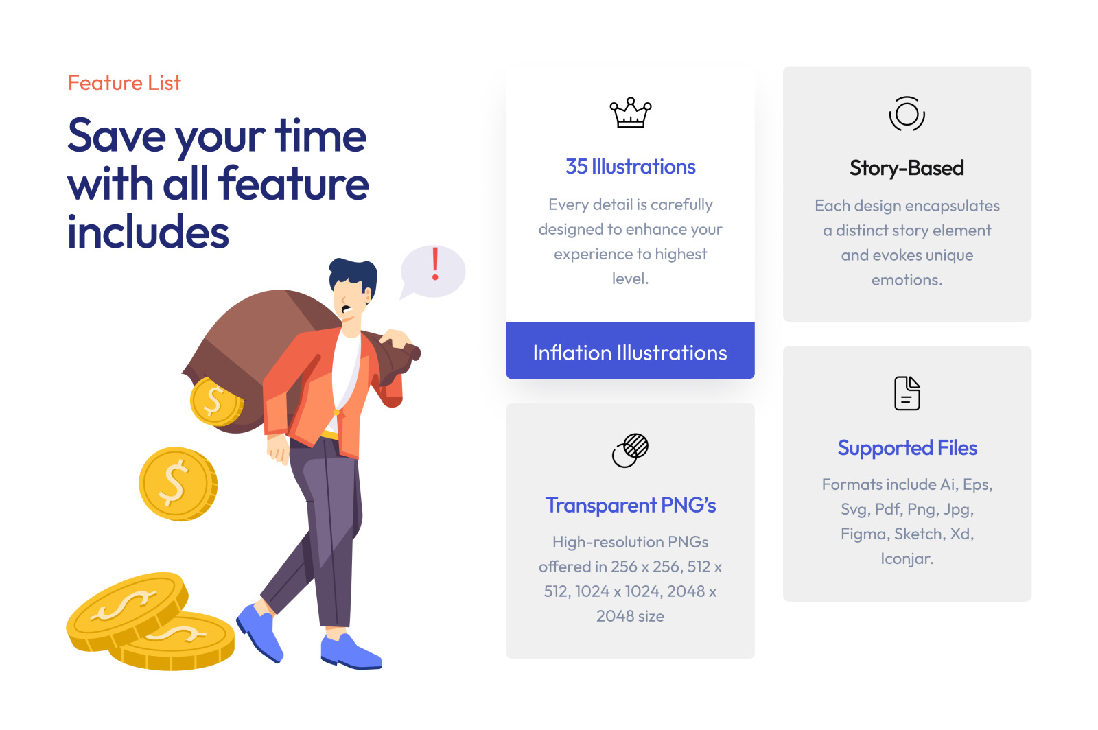 Inflation Illustration Art Set Inflation Illustration Art Set