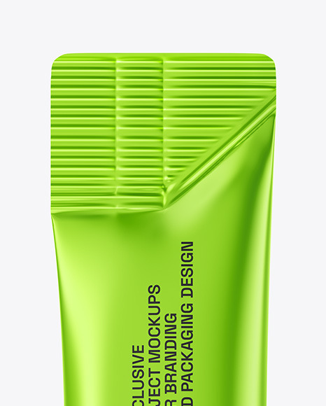 Metallic Sachet Mockup