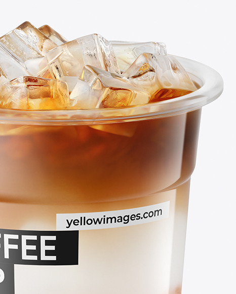 Iced Strawberry Latte Cup Mockup