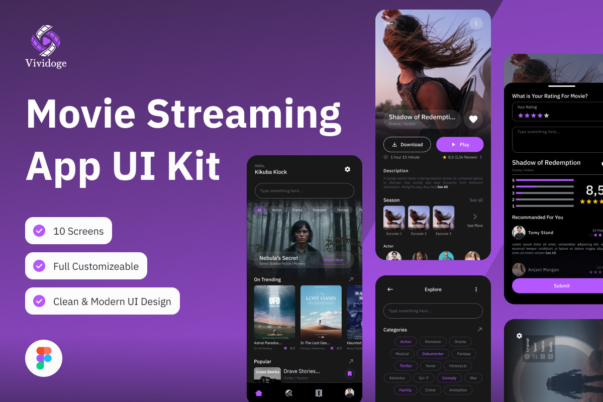 Vividoge - Movie Streaming Mobile App Vividoge - Movie Streaming Mobile App