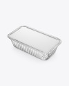 Aluminium Foil Tray with Glossy Paper Lid Mockup