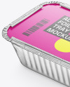 Aluminium Foil Tray with Glossy Paper Lid Mockup