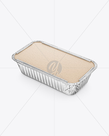 Aluminium Foil Container with Kraft Paper Lid Mockup