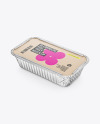 Aluminium Foil Container with Kraft Paper Lid Mockup