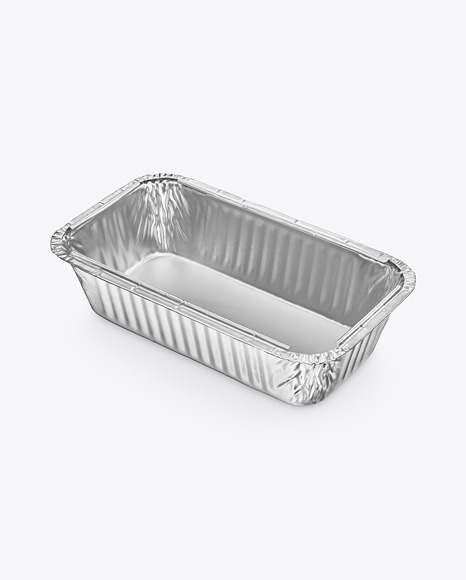 Aluminium Foil Container with Kraft Paper Lid Mockup