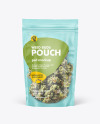 Frosted Stand-Up Pouch w/ Weed Buds Mockup