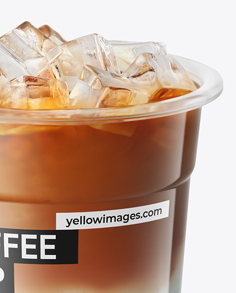 Iced Blue Latte Cup Mockup