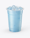 Iced Blue Milk Tea Cup Mockup