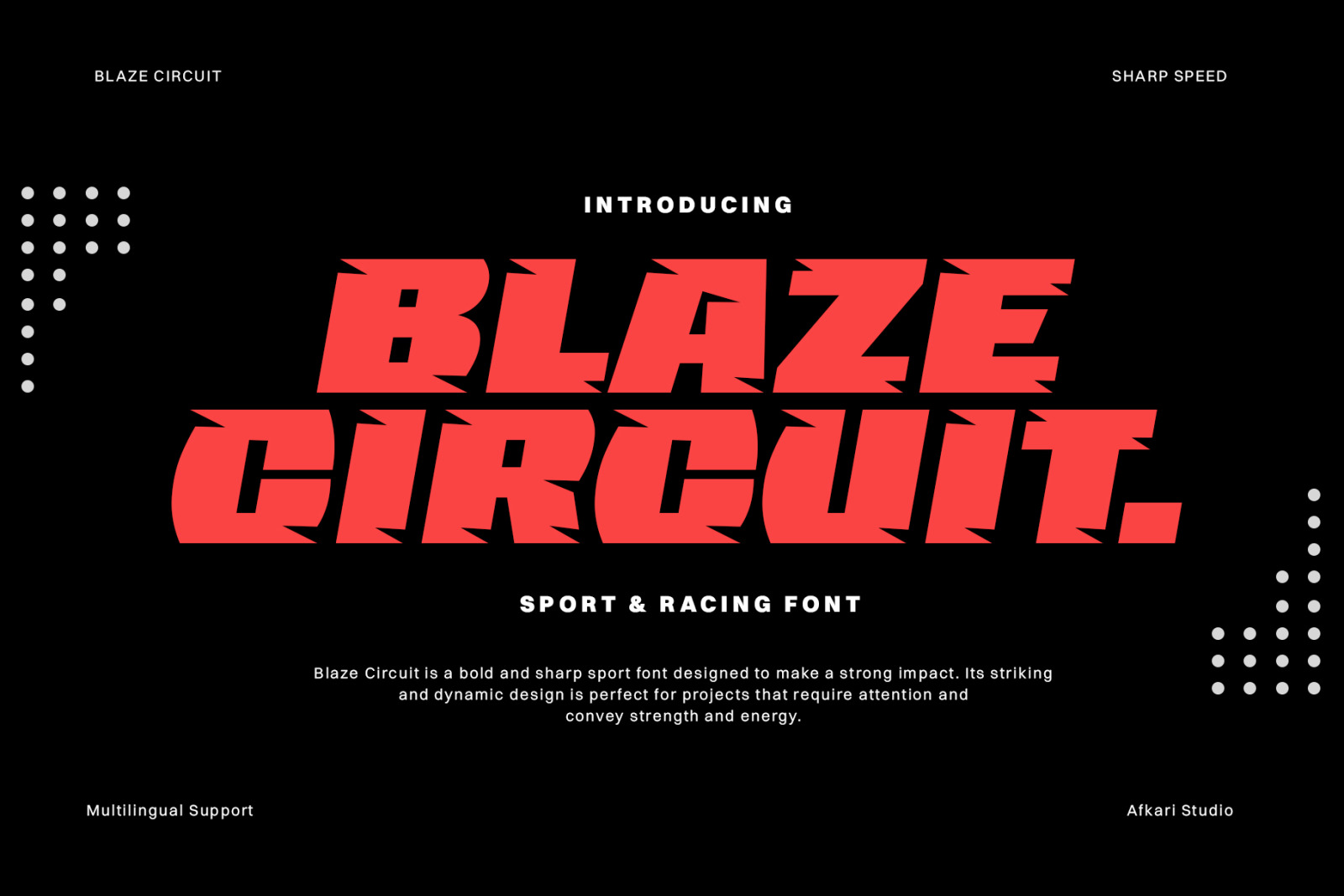Blaze Circuit - Bold Sport & Racing Font Blaze Circuit - Bold Sport & Racing Font