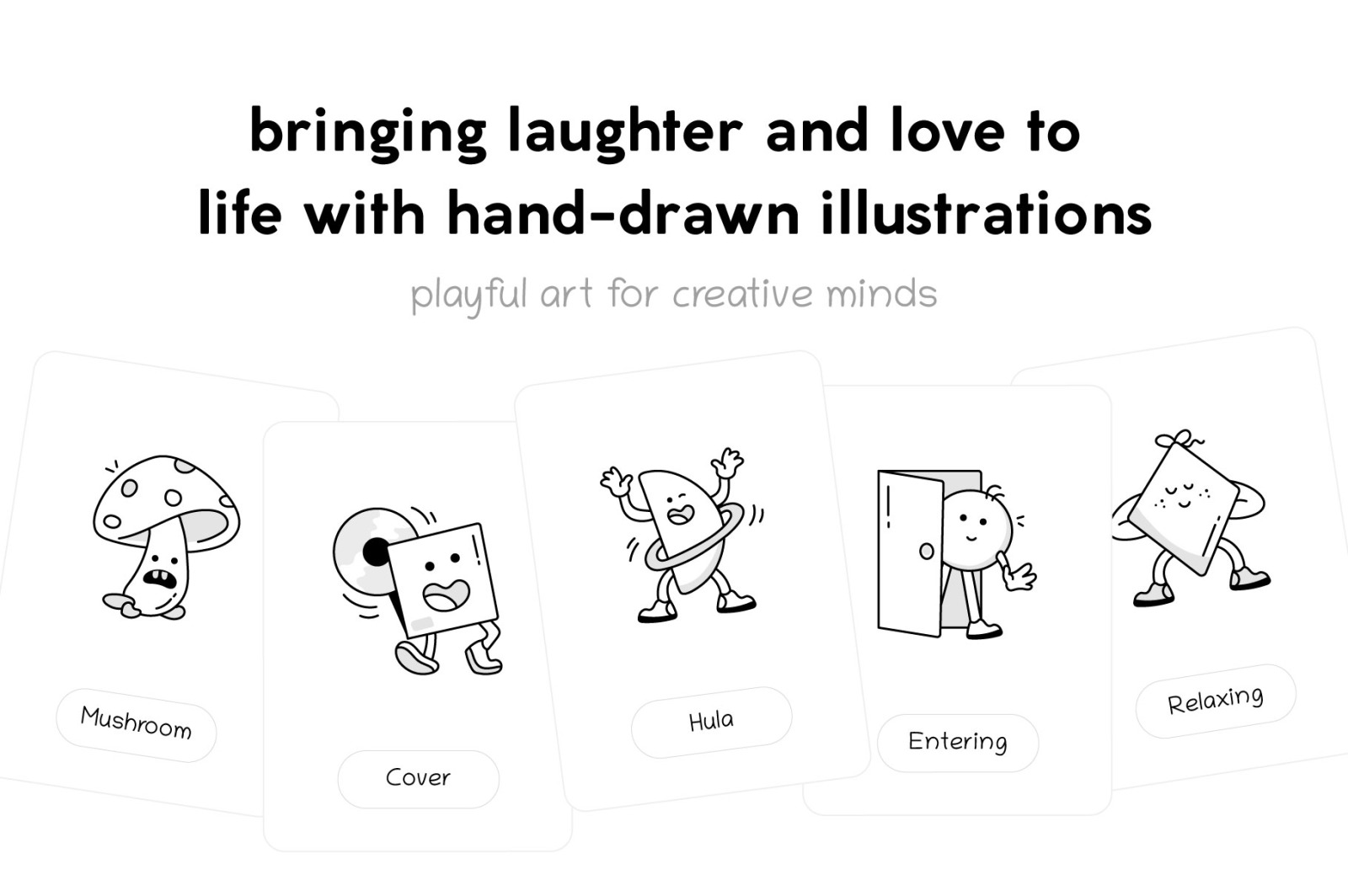 Funny Mascots Doodles Set Funny Mascots Doodles Set