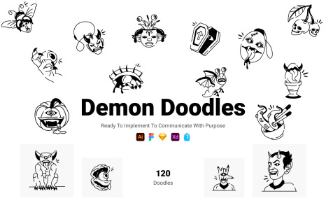 Animated Demon Illustrations - Creepy