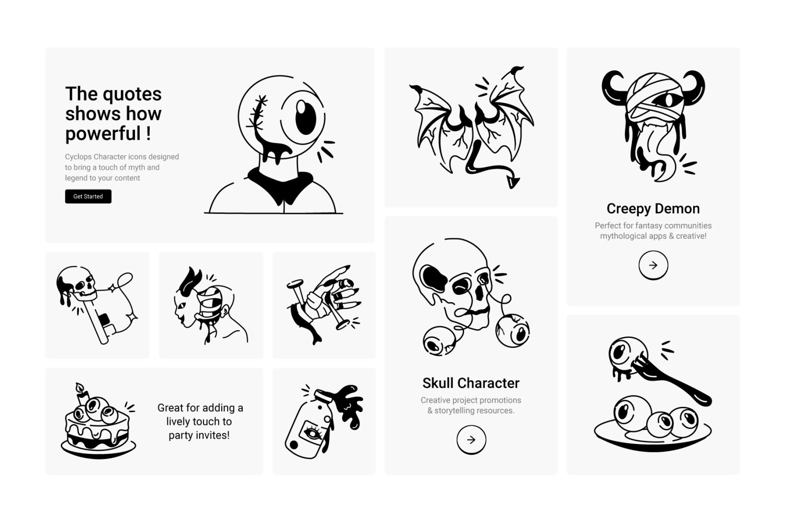 Demon Doodle Icon Collection Demon Doodle Icon Collection