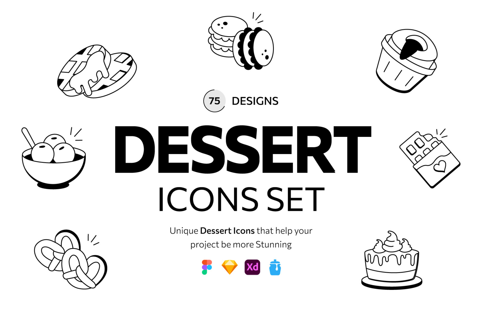 75 Dessert Doodles 75 Dessert Doodles