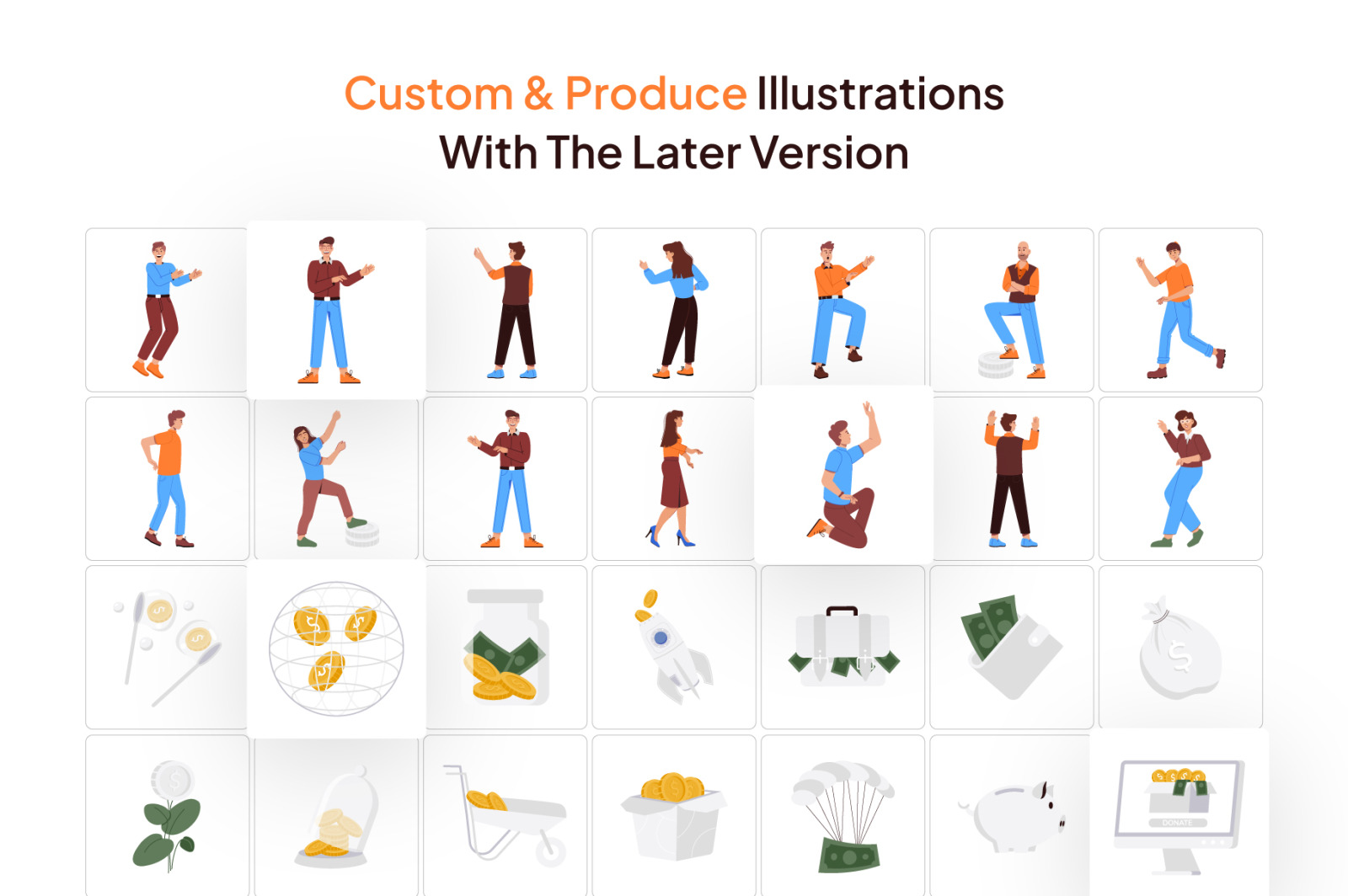 Crowdfunding Illustration Set Crowdfunding Illustration Set