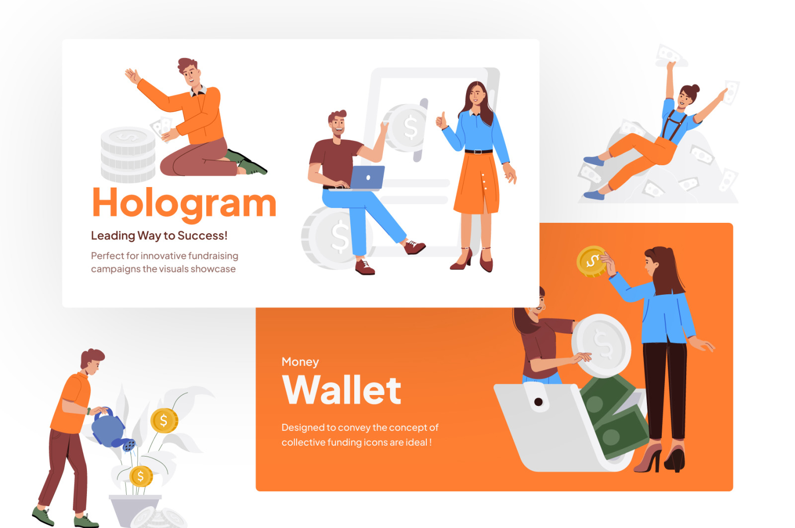 Crowdfunding Illustration Set Crowdfunding Illustration Set