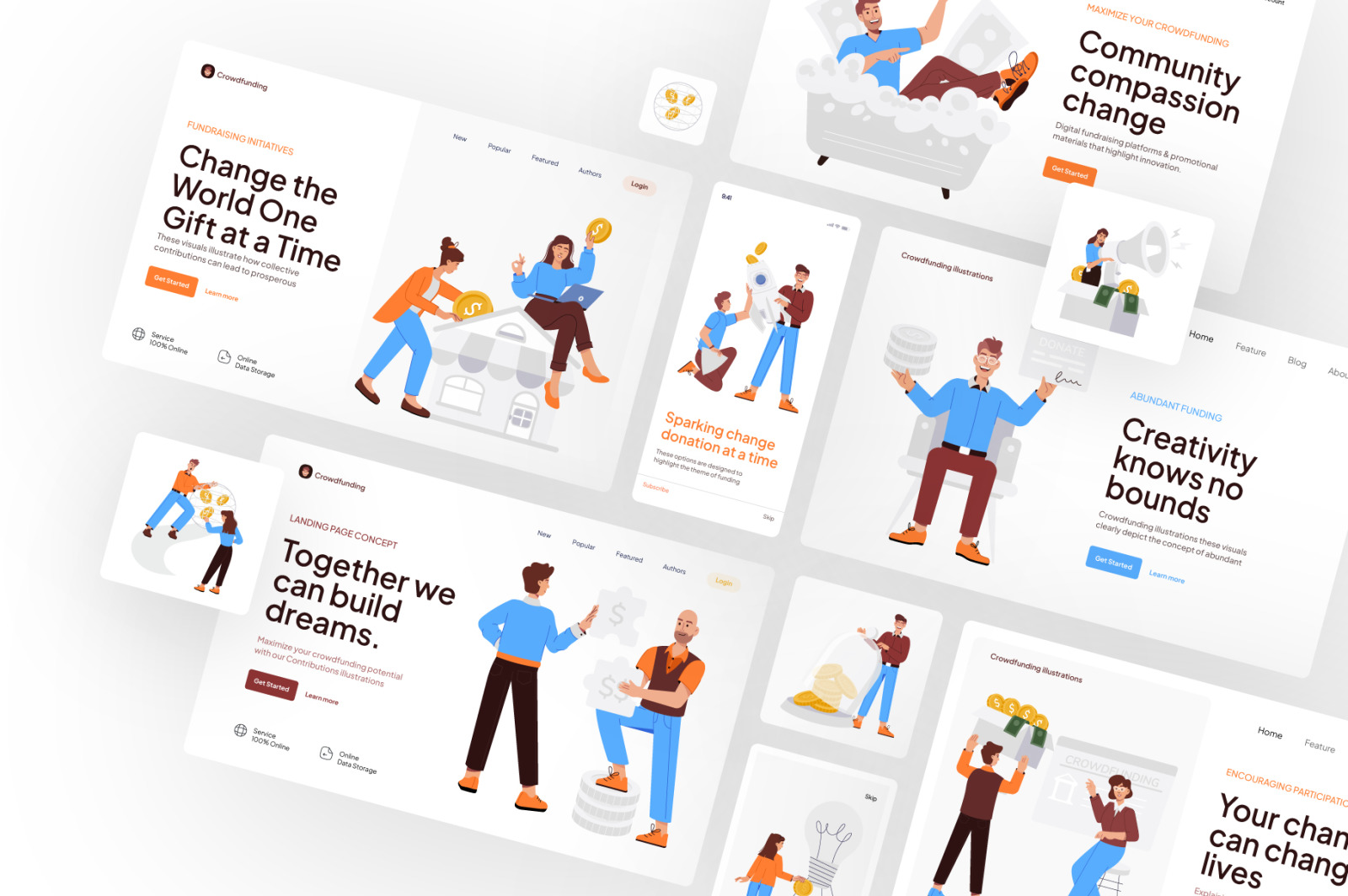 Crowdfunding Illustration Set Crowdfunding Illustration Set