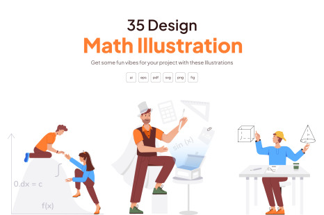 Animated Math Illustrations - Character design