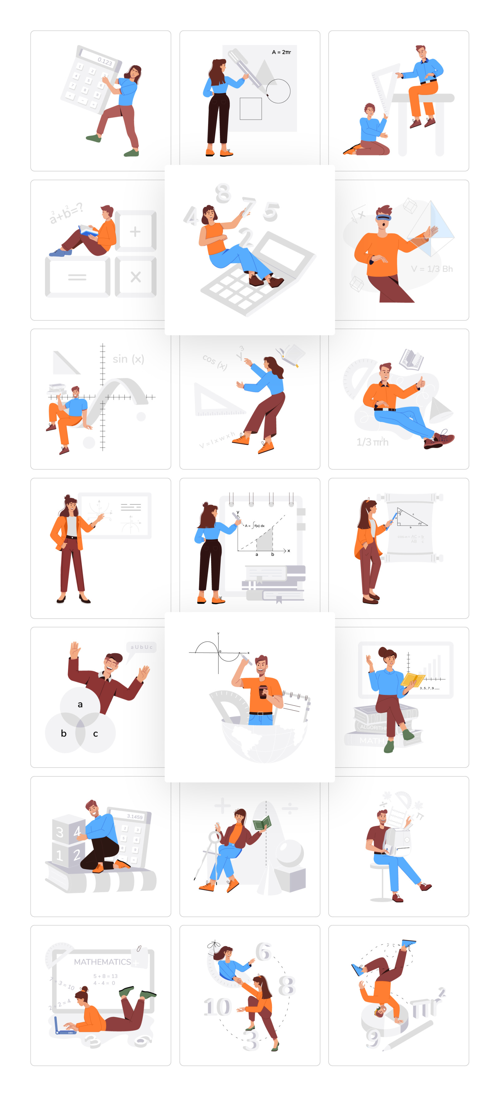 Math Vector Illustration Set Math Vector Illustration Set