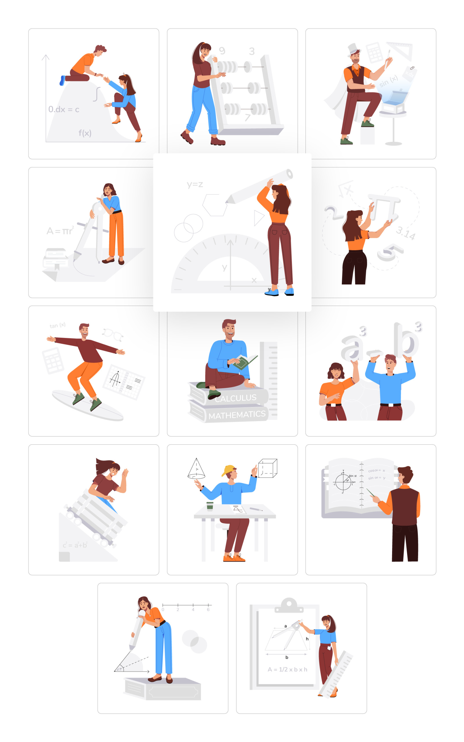 Math Vector Illustration Set Math Vector Illustration Set