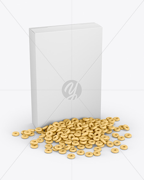 Box With Cereal Mockup