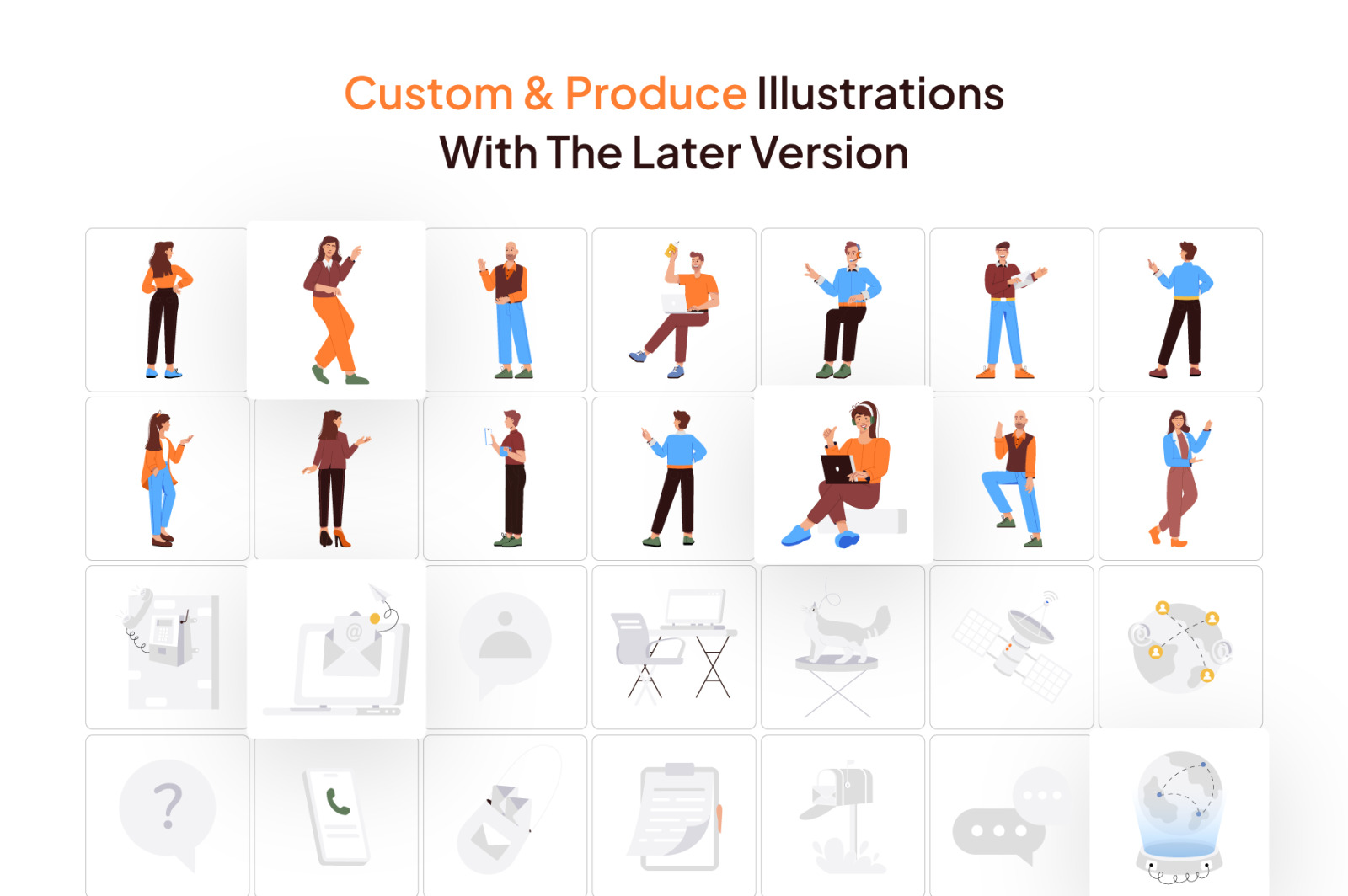 Communication Illustration Set Communication Illustration Set