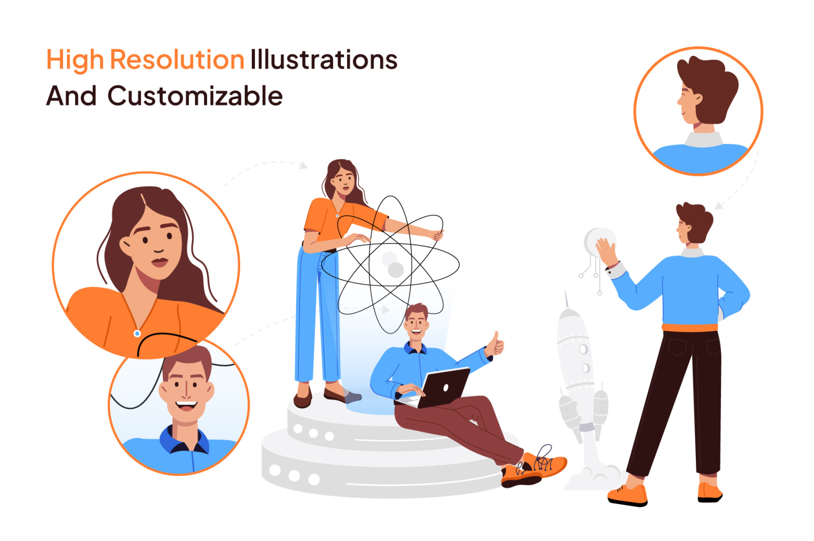 Analysis Vector Illustration Set Analysis Vector Illustration Set