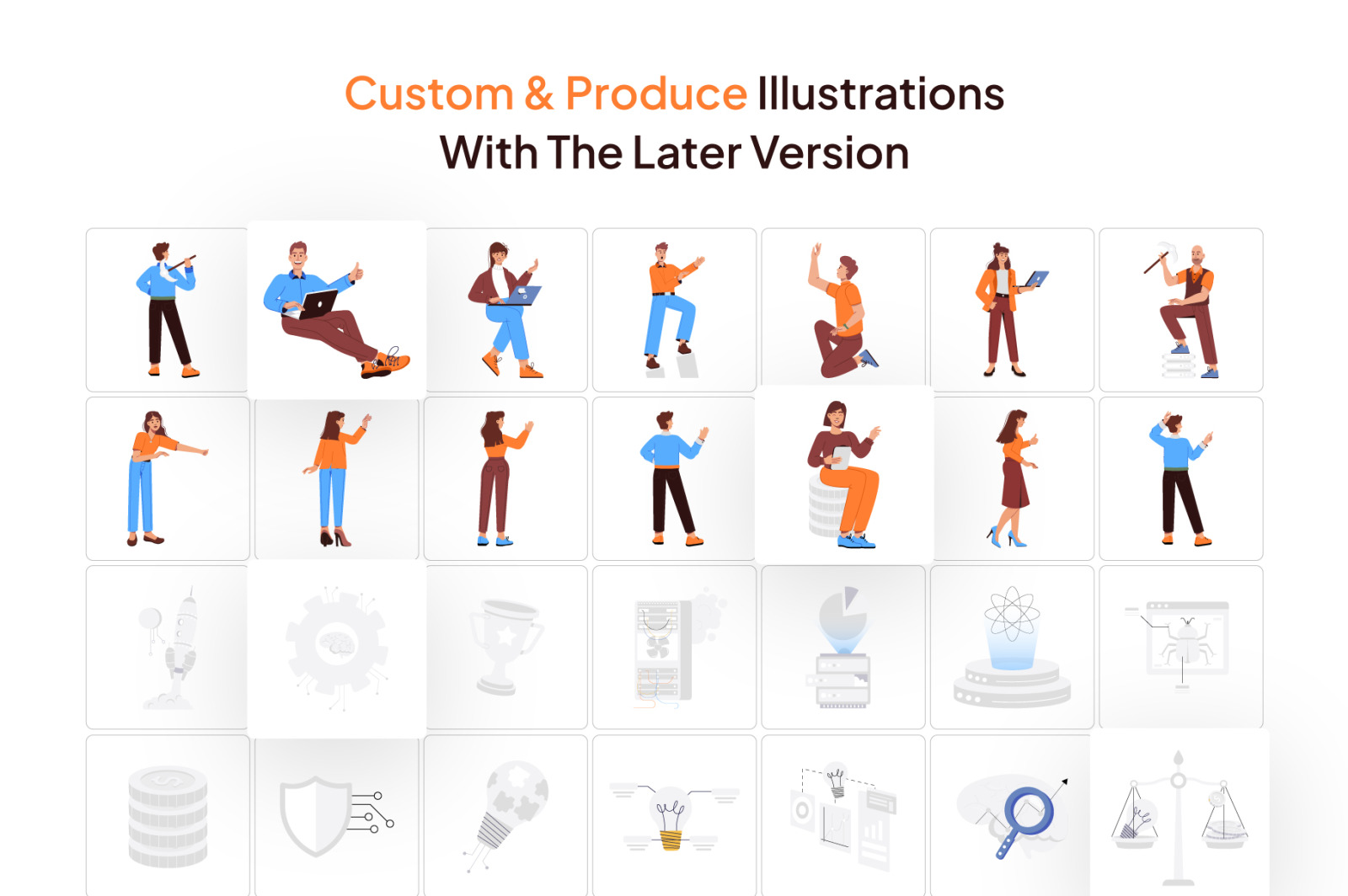 Analysis Vector Illustration Set Analysis Vector Illustration Set