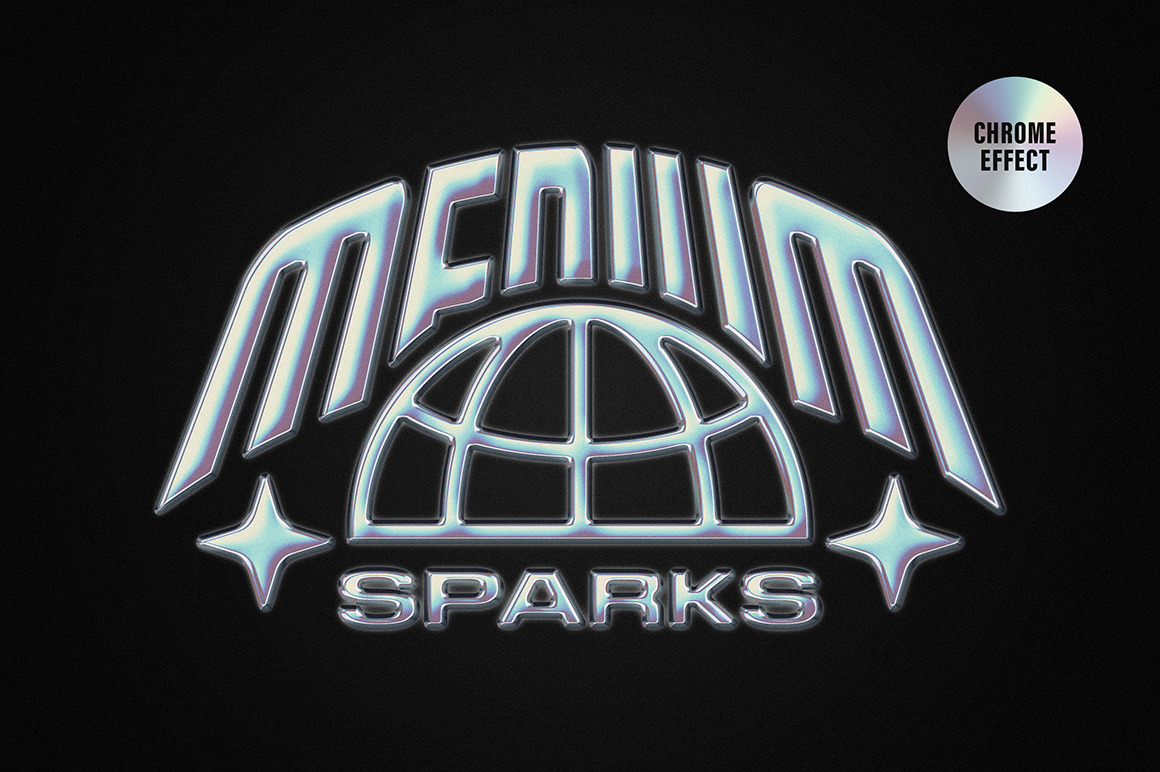 Y2K Chrome Text & Logo Effect Y2K Chrome Text & Logo Effect