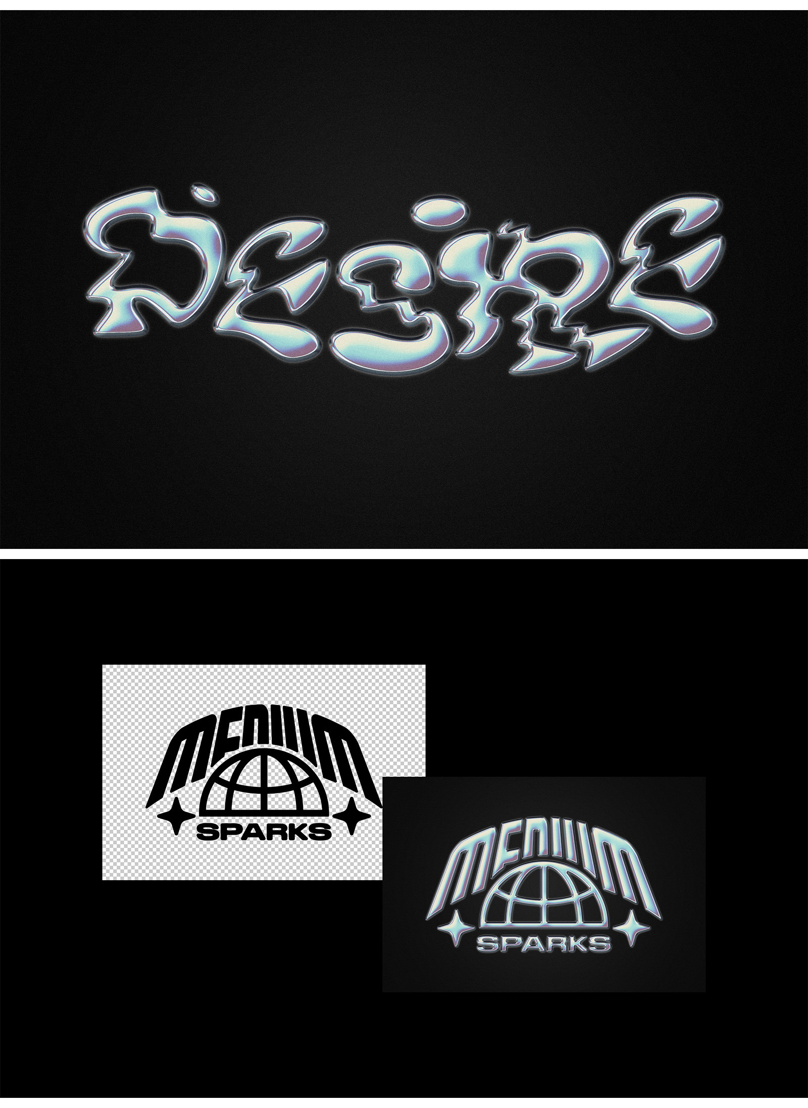 Y2K Chrome Text & Logo Effect Y2K Chrome Text & Logo Effect