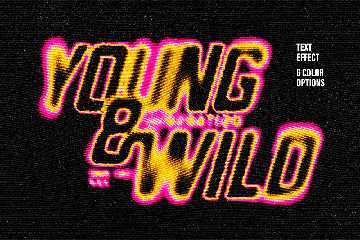 Wave Halftone Text Effect Wave Halftone Text Effect