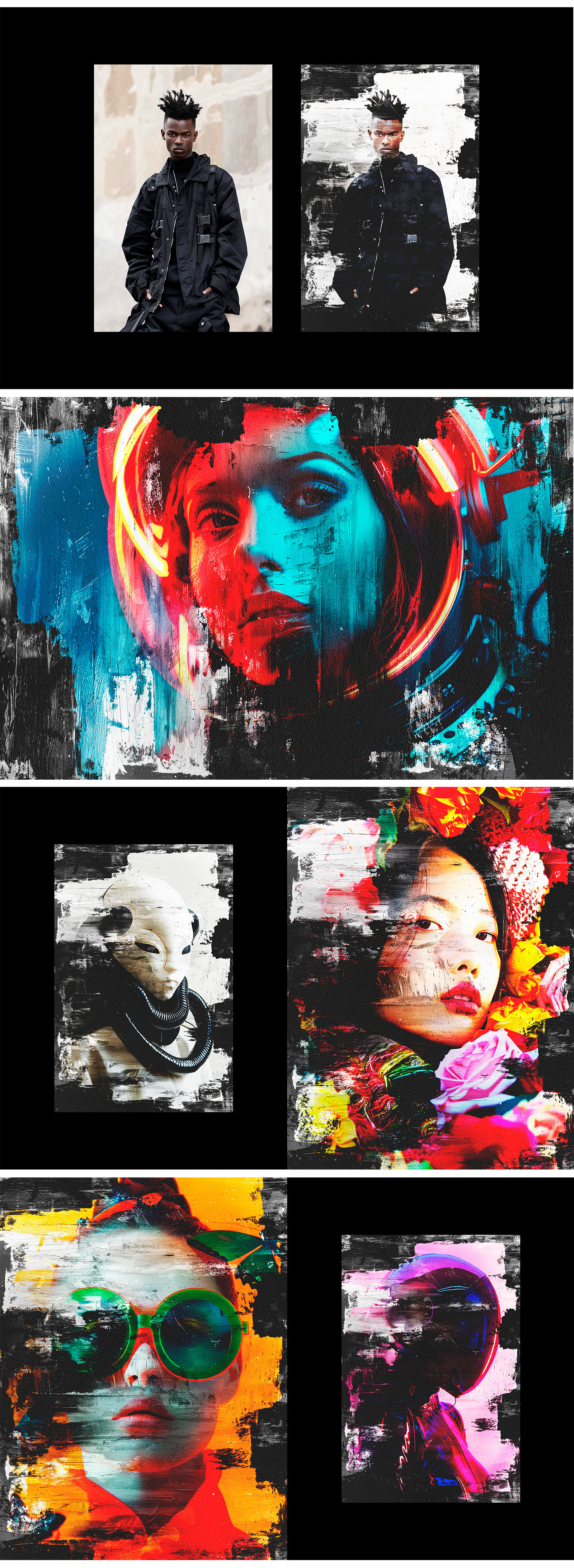 Painting Strokes Photo Effect Painting Strokes Photo Effect