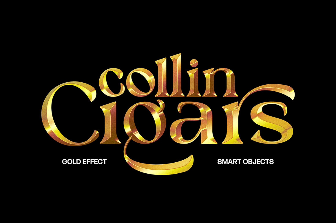 Glossy Gold Text & Logo Effect Glossy Gold Text & Logo Effect