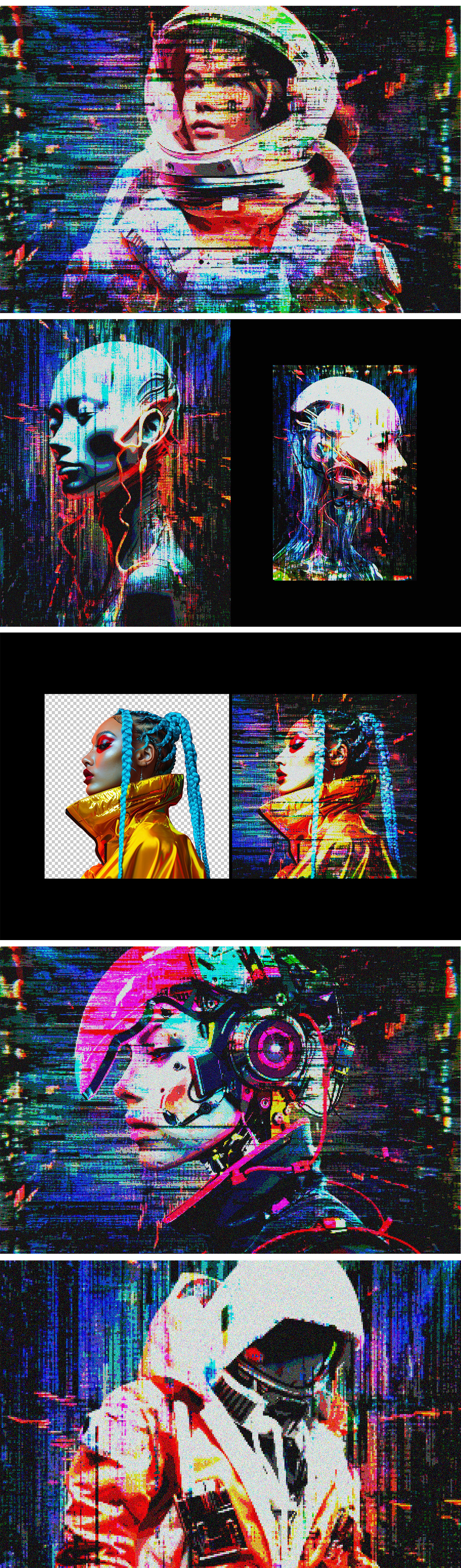 Glitch Pixels Screen Photo Effect Glitch Pixels Screen Photo Effect