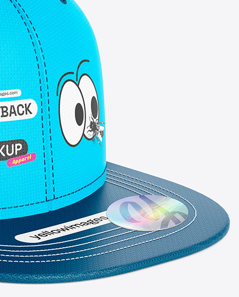 Snapback Cap w/ Sticker Mockup - Free Download Images High Quality PNG ...