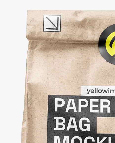 Kraft Paper Takeaway Food Bag Mockup