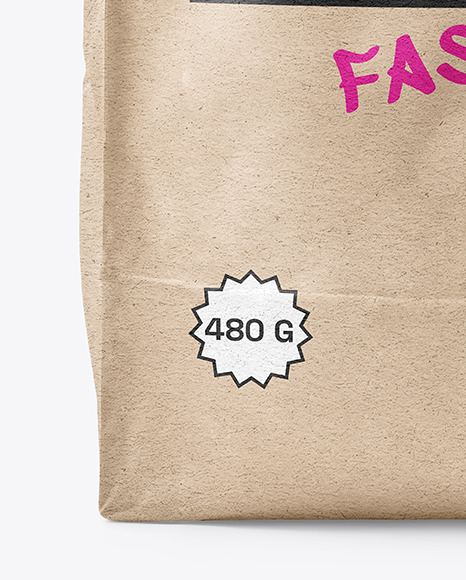 Kraft Paper Takeaway Food Bag Mockup