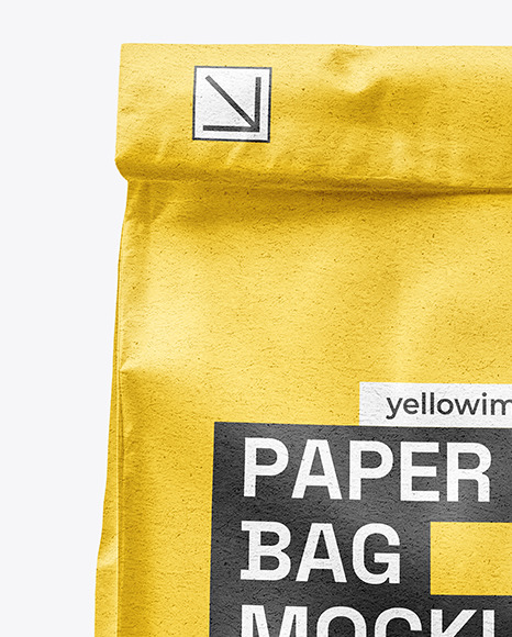 Kraft Paper Takeaway Food Bag Mockup
