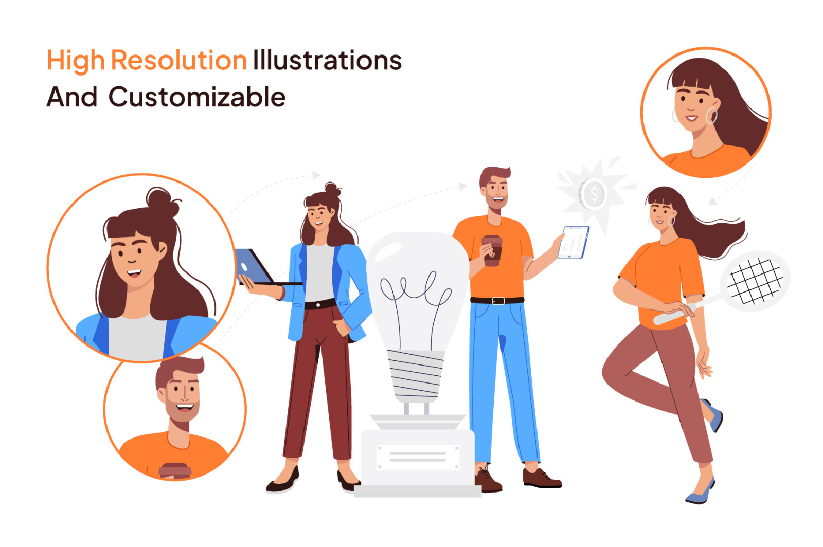 Business Startup Illustration Set