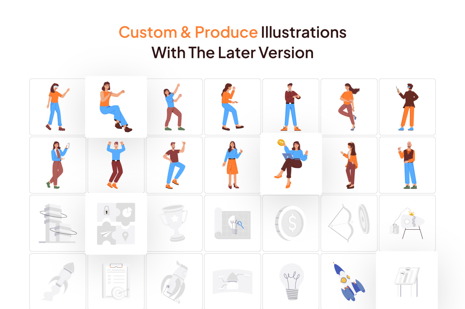 Business Startup Illustration Set