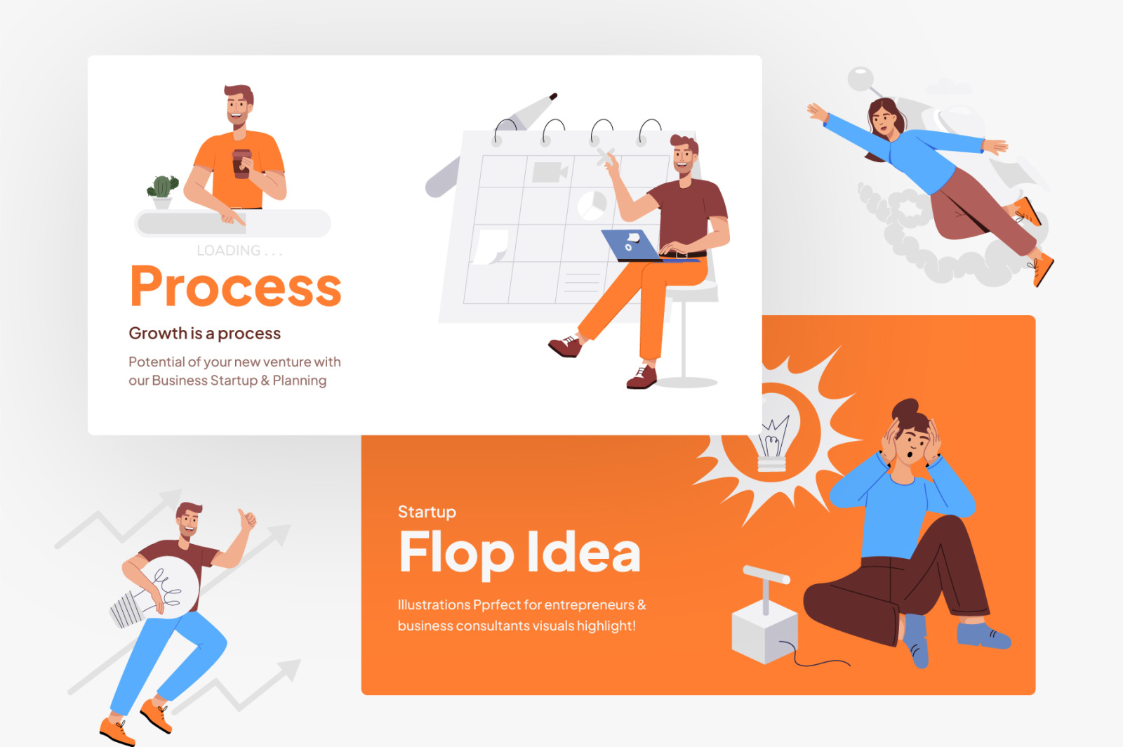 Business Startup Illustration Set