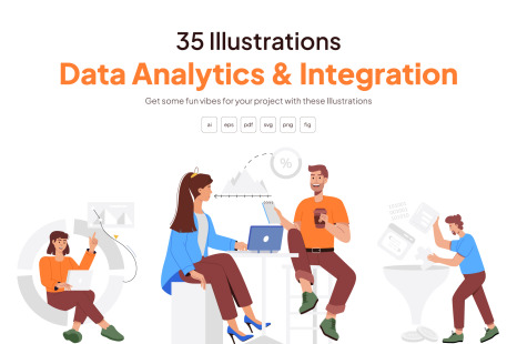 Data Analytics and Integration Illustrations - Design