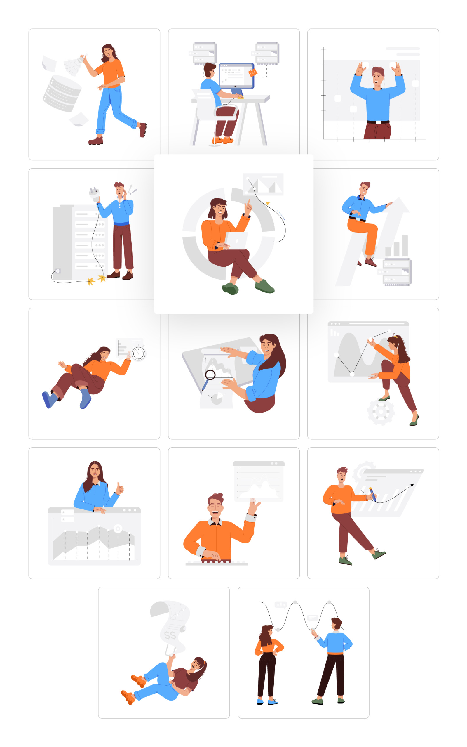Data Vector Illustration Set Data Vector Illustration Set