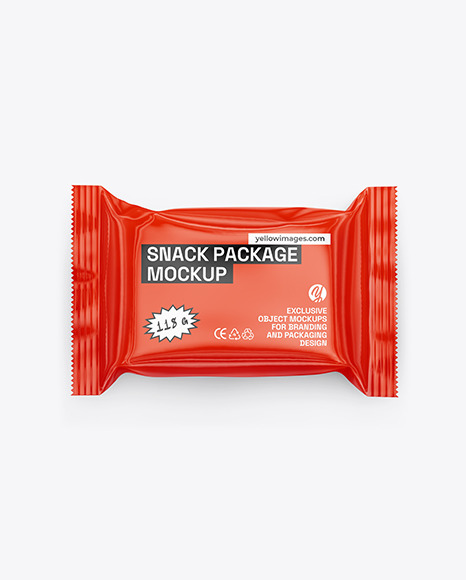 Glossy Snack Package Mockup - Candy mockup