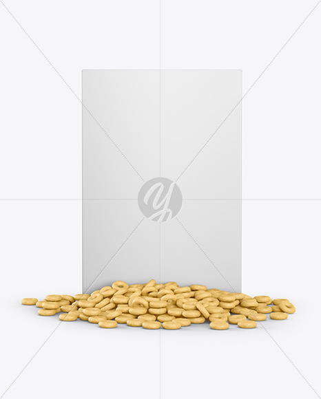 Box With Cereal Mockup