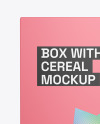 Box With Cereal Mockup