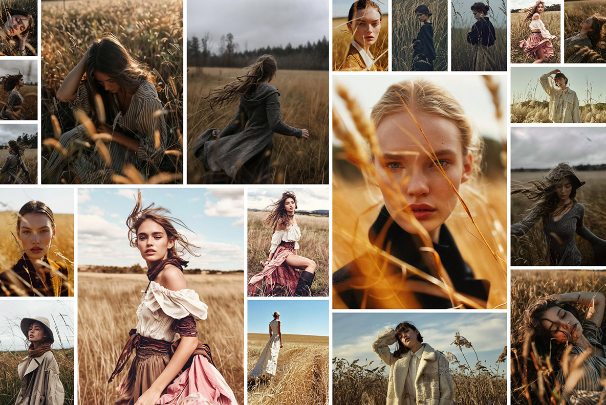 Models in field - 100 images Models in field - 100 images