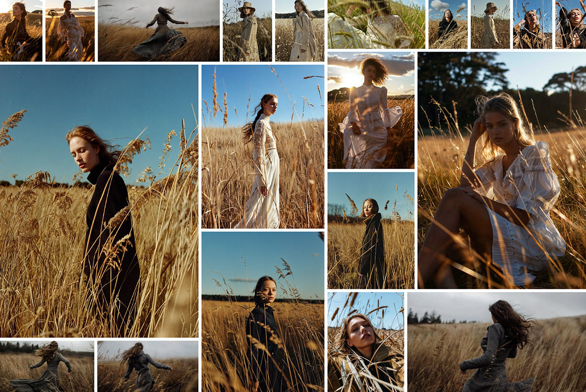 Models in field - 100 images Models in field - 100 images