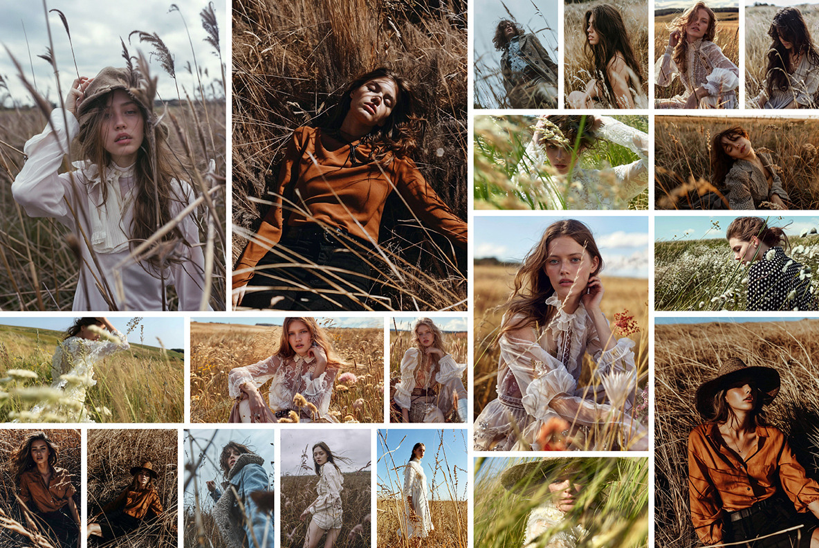 Models in field - 100 images Models in field - 100 images