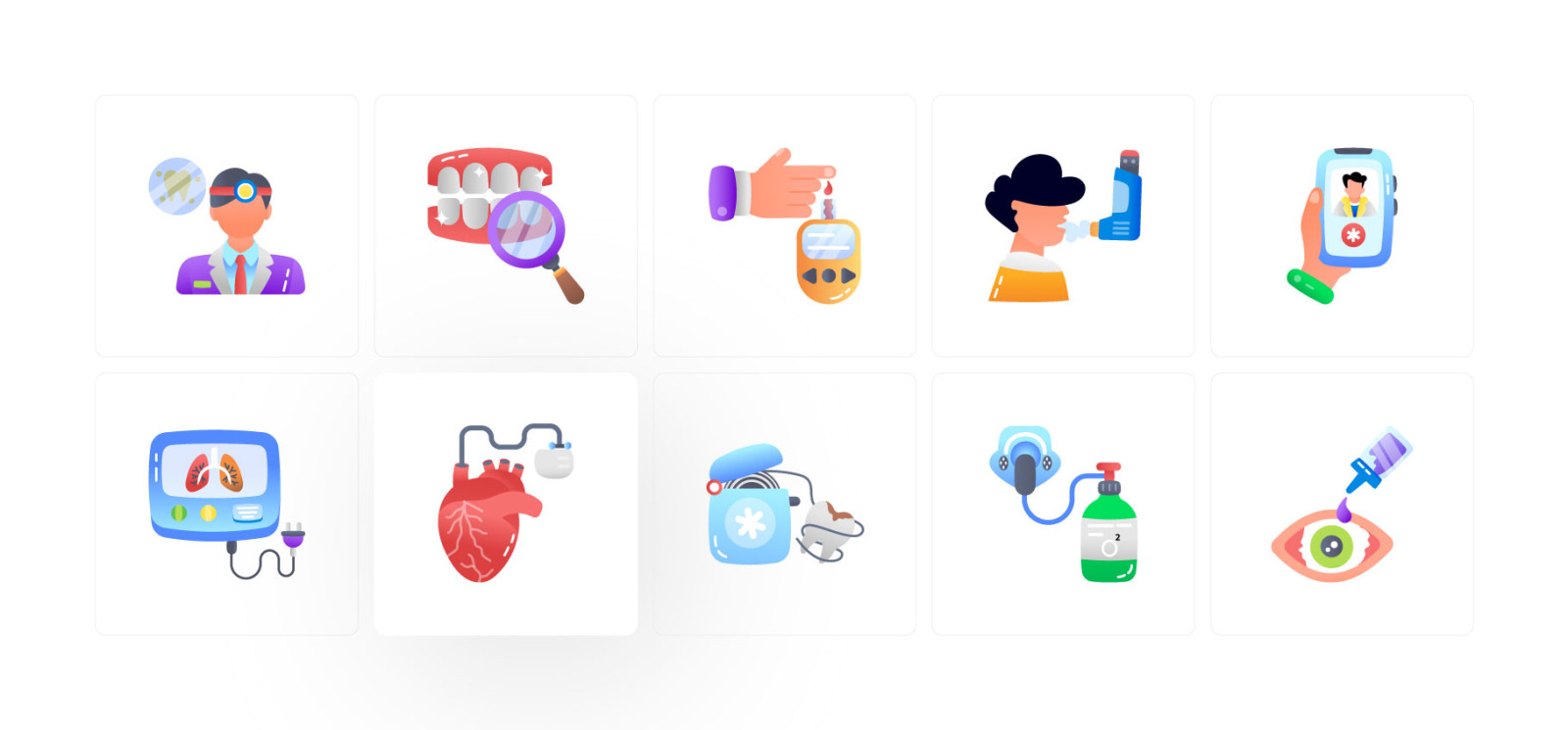 Medical Lab and Test Icon Set