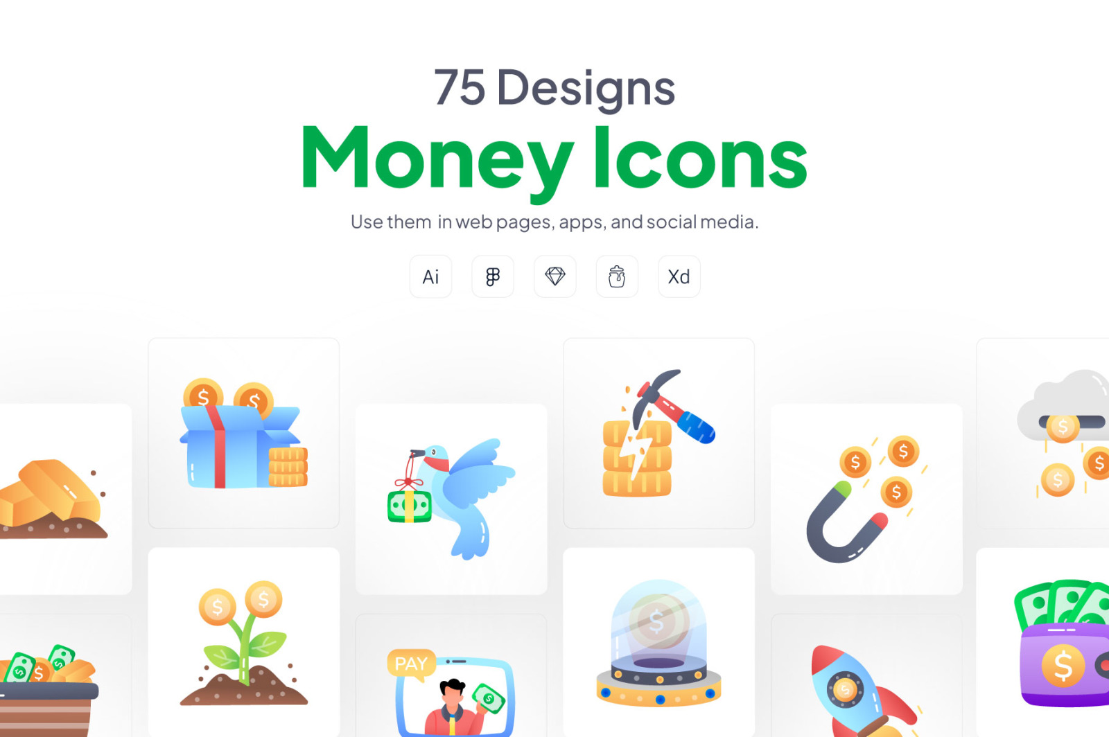 Money and Finance Icon Set Money and Finance Icon Set
